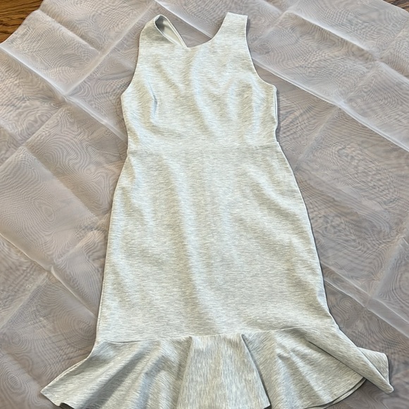 Banana republic heather gray crossed back fit and flare summer dress - Picture 9 of 9